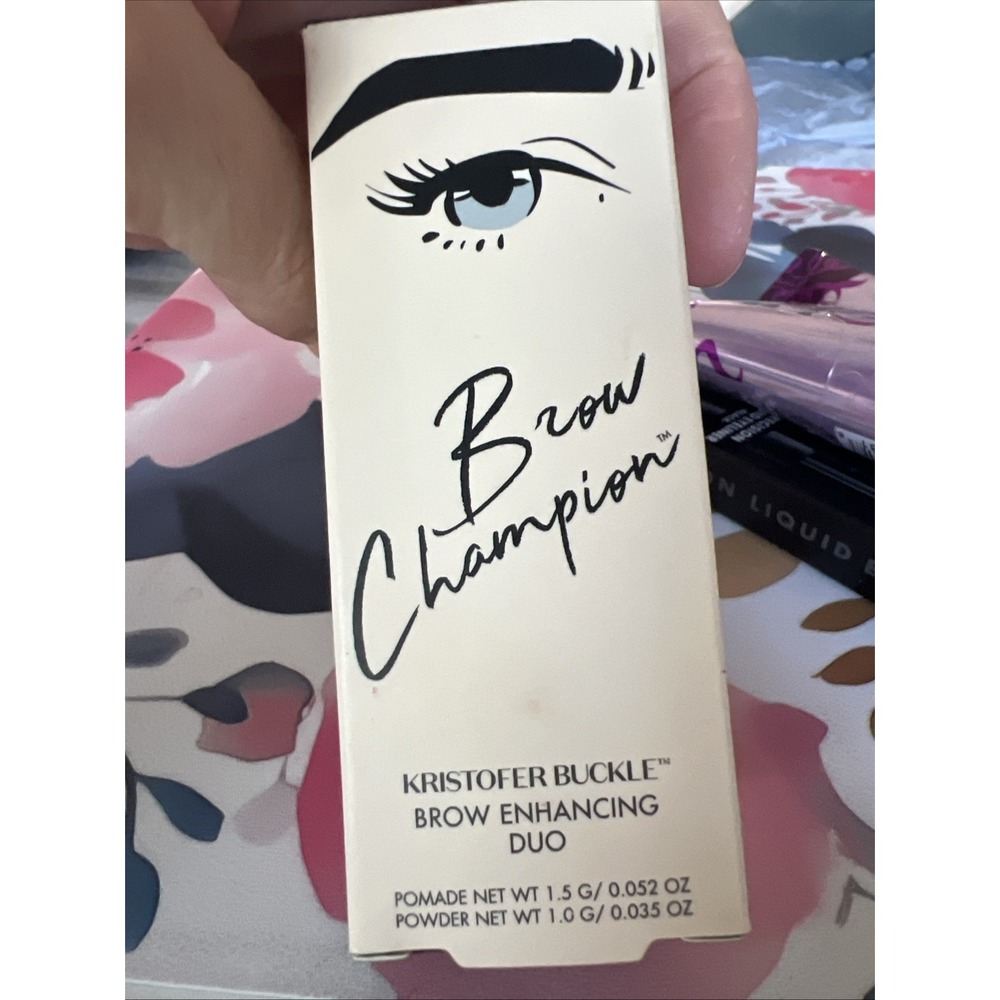 Kristofer Buckle Brow Champion Brow Enhancing Duo Pomade Powder ~ BLONDE ~ NEW!!